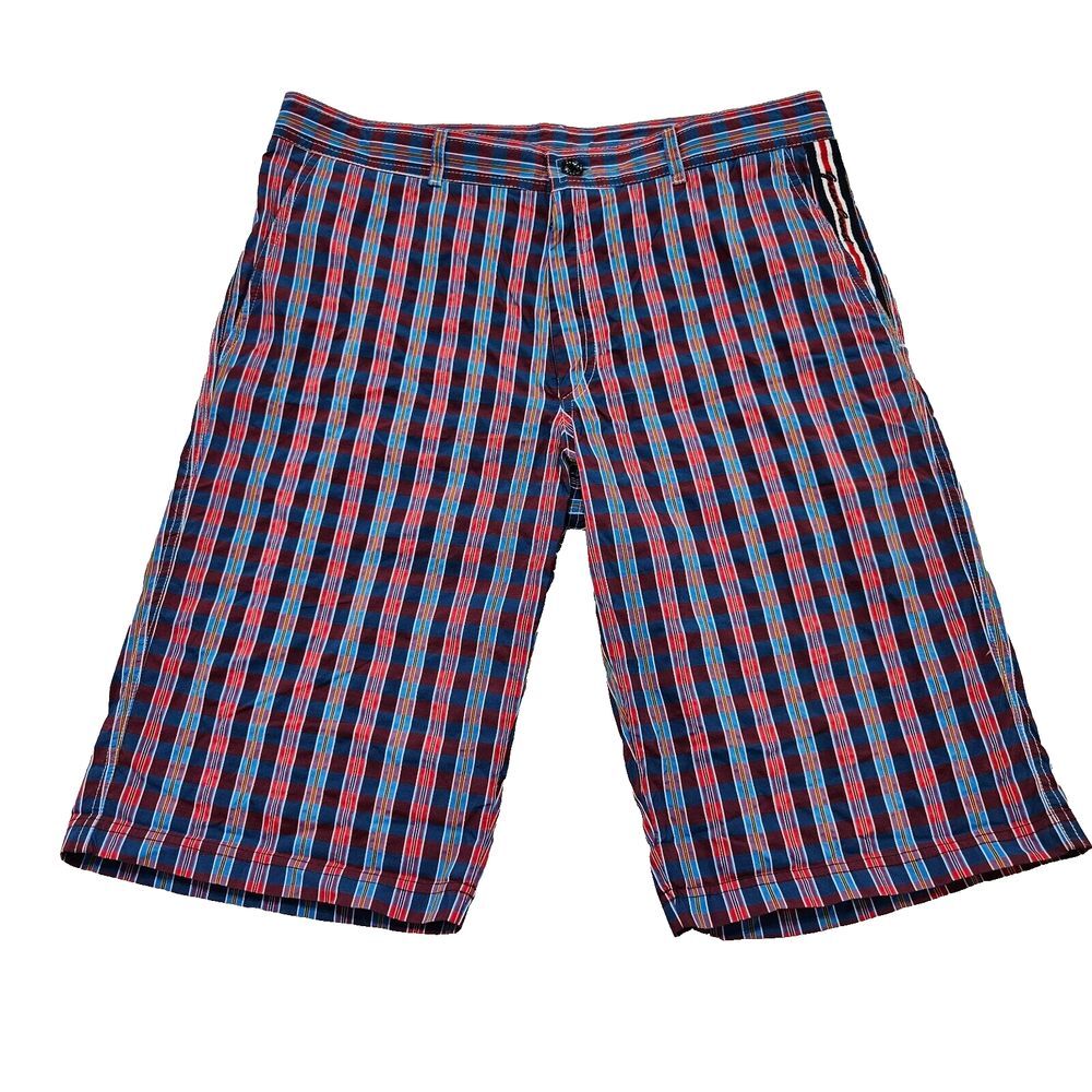 NWOT Green Coast Yachting Outfits Men's Plaid Seersucker Coastal Shorts‎ Sz M